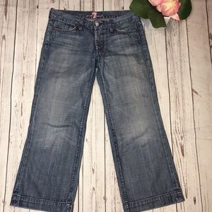 7 for all mankind dojo jeans cropped 28